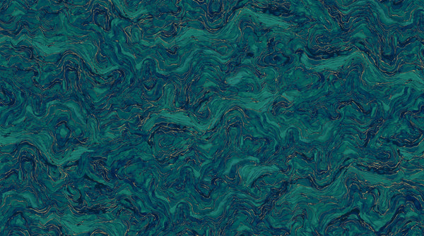 Midas Touch - Wave Texture - Teal - DM26835-68 (1/2 Yard)