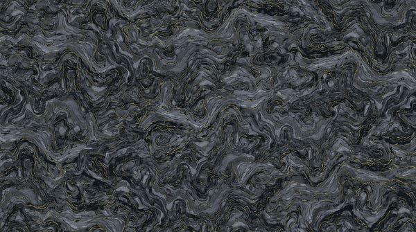 Midas Touch - Wave Texture - Black - DM26835-99 (1/2 Yard)
