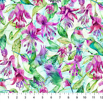 Northcott - Concerto - Hummingbirds - DP27828-42 (1/2 Yard)