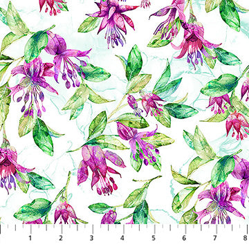 Northcott - Concerto - Trailing Fuchsia - DP27829-10 (1/2 Yard)