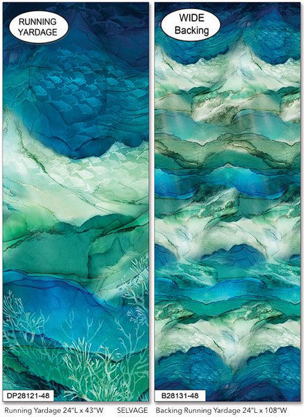 Northcott - Deep Blue - Ombre - DP28121-48 (1/2 Yard)