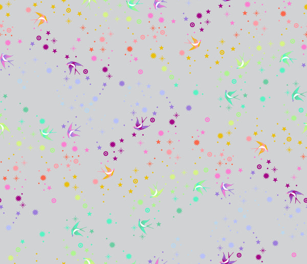 Tula Pink - True Colors Graywork - Fairy Dust - Fog - PWTP133.FOG (1/2 Yard)