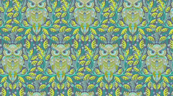 Tula Pink - Full Moon Forest II - Hootie Patootie - Starlight -  PWTP244.STARLIGHT (1/2 Yard)