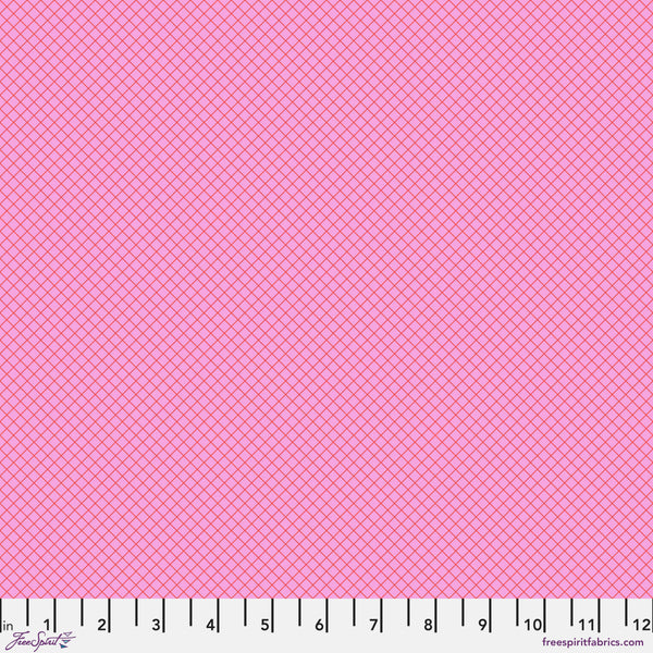Tula Pink - True Colors - On The Grid - Bubblegum -  PWTP255.BUBBLEGUM (1/2 Yard)
