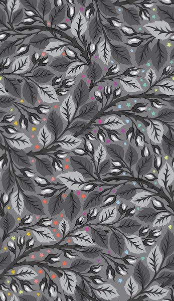 Quilt Backing - Tula Pink - Graywork - Nip in the Bud - FB2QBTP.20SHADOW (3 Yard Cut)