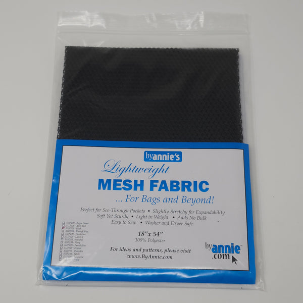 By Annie's - Lightweight Mesh Fabric - 18" x 54" - Black - SUP209-BLACK