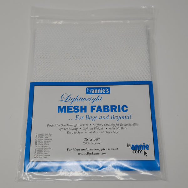By Annie's - Lightweight Mesh Fabric - 18" x 54" - White - SUP209-WHITE