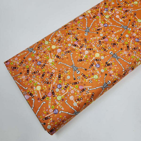 FIGO - Mr. Bones Sews - Candies (Orange) - 91075-56 (1/2 Yard)
