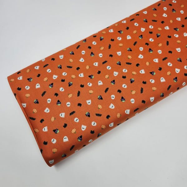 FIGO - Mr. Bones Sews - Sprinkles (Orange) - 91076-56 (1/2 Yard)