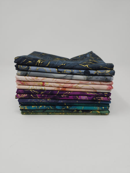 Hand-Cut Fat Quarter Bundle - Northcott - Midas Touch (13pc)