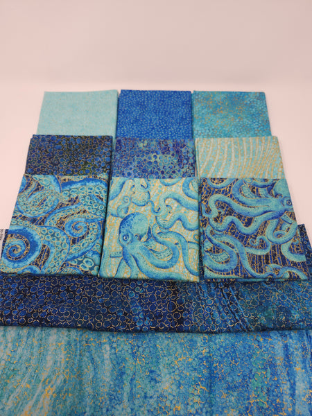 Hand-Cut Fat Quarter Bundle Plus - Northcott - Shimmer Enigma (10pc)