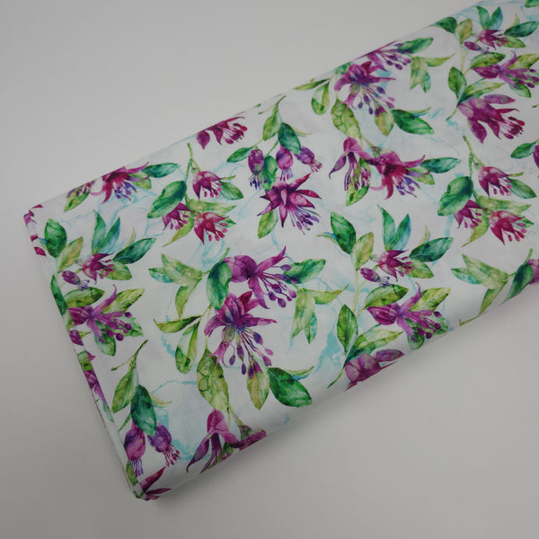 Northcott - Concerto - Trailing Fuchsia - DP27829-10 (1/2 Yard)