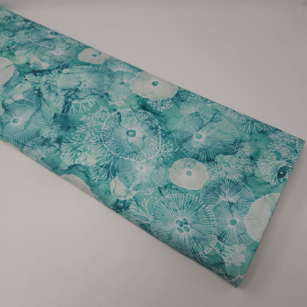 Northcott - Deep Blue - Sea Flowers - DP28124-64 (1/2 Yard)