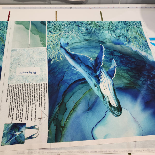 Northcott - Deep Blue - Canvas Bag Panel - C28130-48 (per panel)