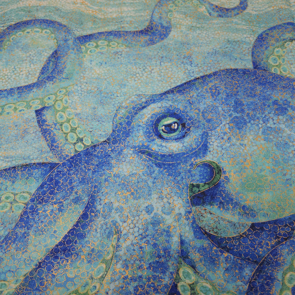 Northcott - Shimmer Enigma - Octopus Panel - 24" x 43" - 28180M-48 (per panel)