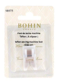 Bohin - Teflon Non-Stick Sewing Machine Foot, clip-in - BOH98975