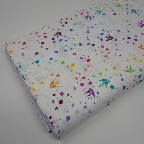 Tula Pink - True Colors - Fairy Dust - White - PWTP133.WHITE (1/2 Yard)