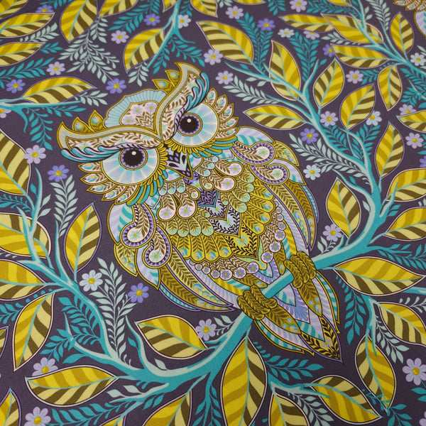 Tula Pink - Full Moon Forest II - Hootie Patootie - Starlight -  PWTP244.STARLIGHT (1/2 Yard)