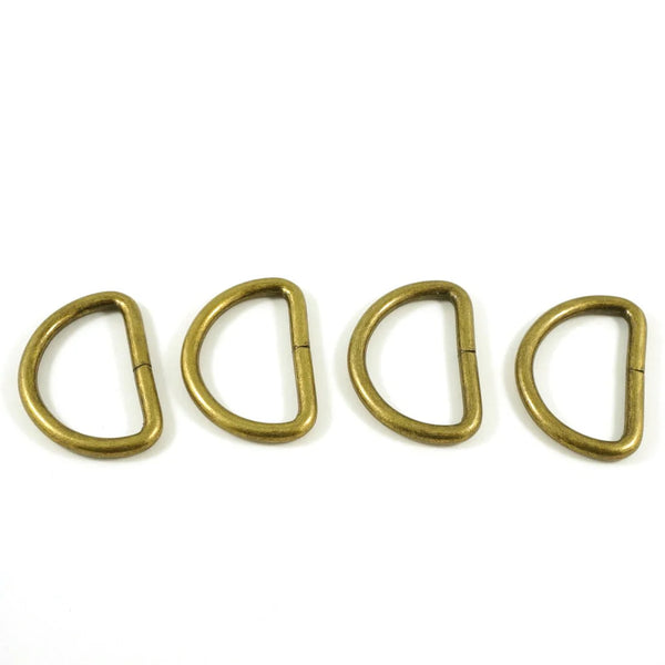 D-Rings (4 Pack) - 3/4" (20 mm-thin) (5 finishes)