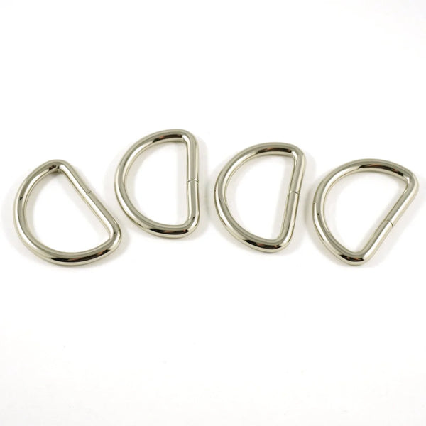 D-Rings (4 Pack) - 3/4" (20 mm-thin) (5 finishes)