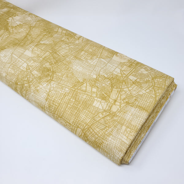 Journey -  Map Lines (Yellow) - DP23900-52 (1/2 Yard)