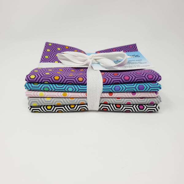 Hand-Cut Fat Quarter Bundle - Tula Pink - Hexy (5pc)