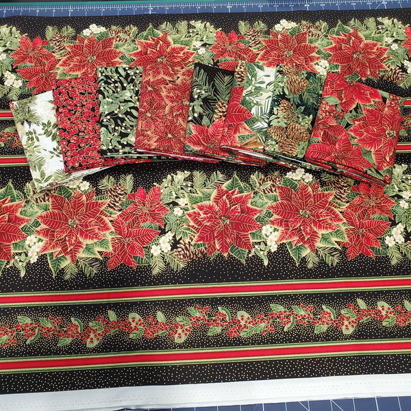 Hand-Cut Fat Quarter Bundle - Timeless Treasures - Holiday Spice (9pc)