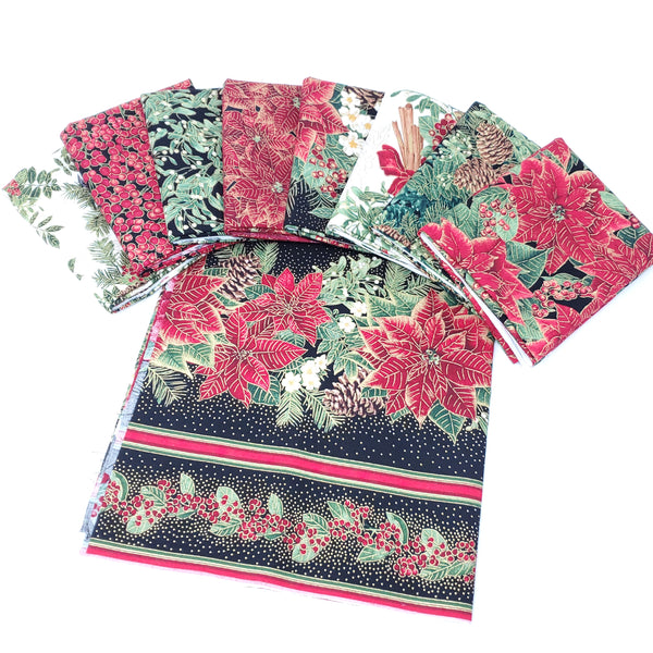 Hand-Cut Fat Quarter Bundle - Timeless Treasures - Holiday Spice (9pc)