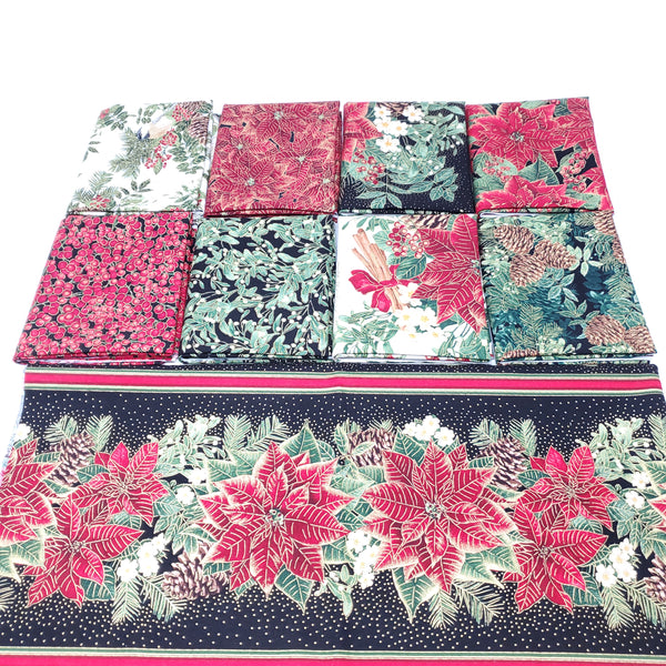 Hand-Cut Fat Quarter Bundle - Timeless Treasures - Holiday Spice (9pc)
