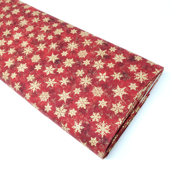 Shimmer Frost - Red & Gold - 24196M-24 (1/2 Yard)