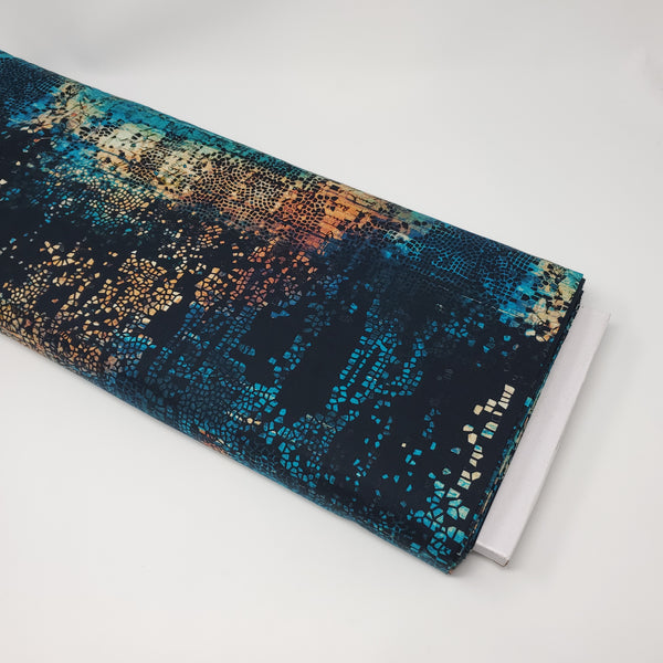 Tim Holtz - Abandoned - Fractured Mosaic - Indigo - PWTH130.INDIGO (1/2 Yard)