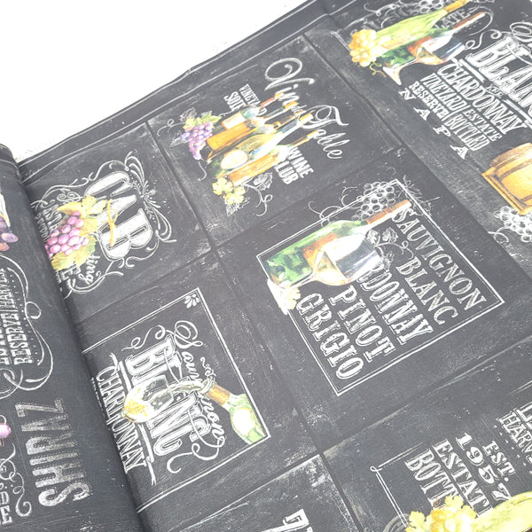 Life Happens, Wine Helps -  Wine Blocks - DP46558-99 (1/2 Yard)