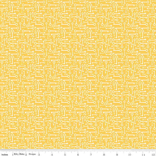 Bloom and Grow - Yellow Keys - C10114-YELLOW (1/2 Yard)