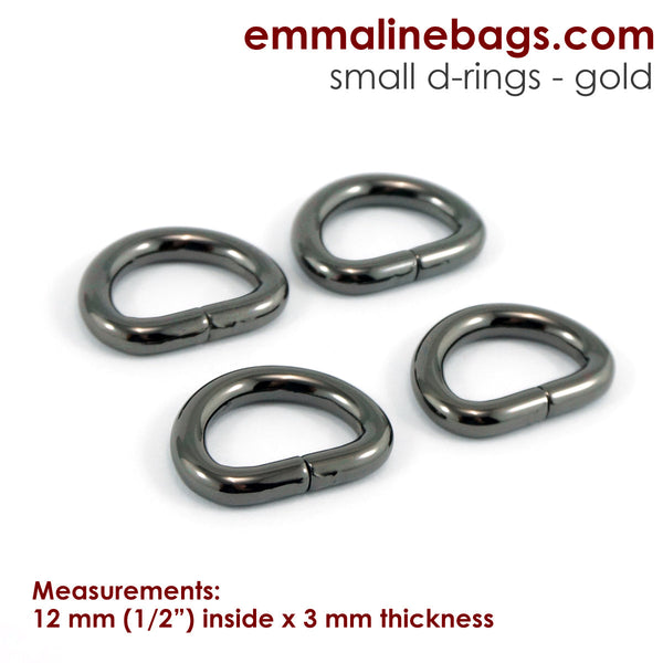 D-Rings (4 Pack) - 1/2" (12 mm) (5 finishes)