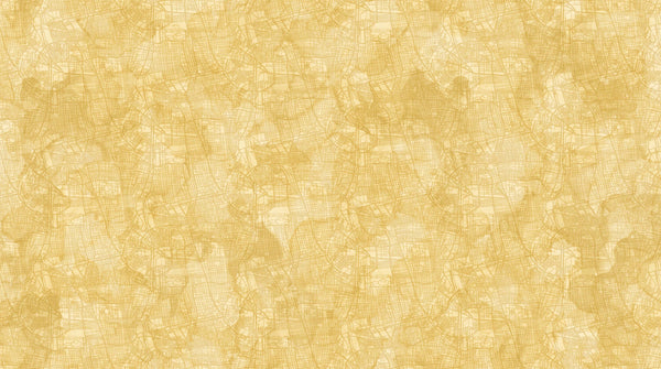 Journey -  Map Lines (Yellow) - DP23900-52 (1/2 Yard)