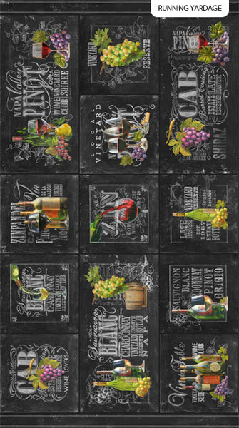 Life Happens, Wine Helps -  Wine Blocks - DP46558-99 (1/2 Yard)