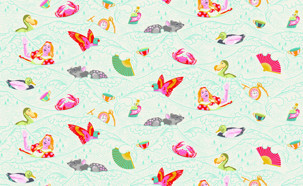 Tula Pink - Curiouser & Curiouser - Sea of Tears - Wonder - PWTP162.WONDER (1/2 Yard)