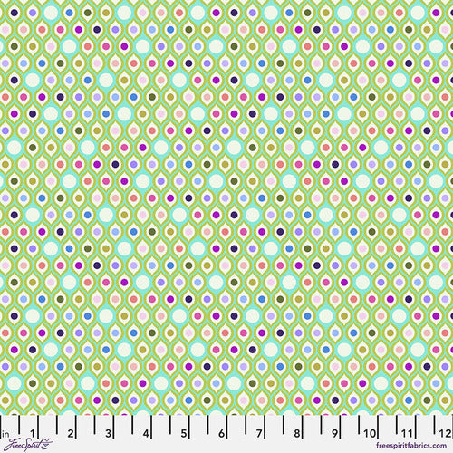 Tula Pink - Parisville (Deja Vu) - Eye Drops - Mint - PWTP192.MINT (1/2 Yard)