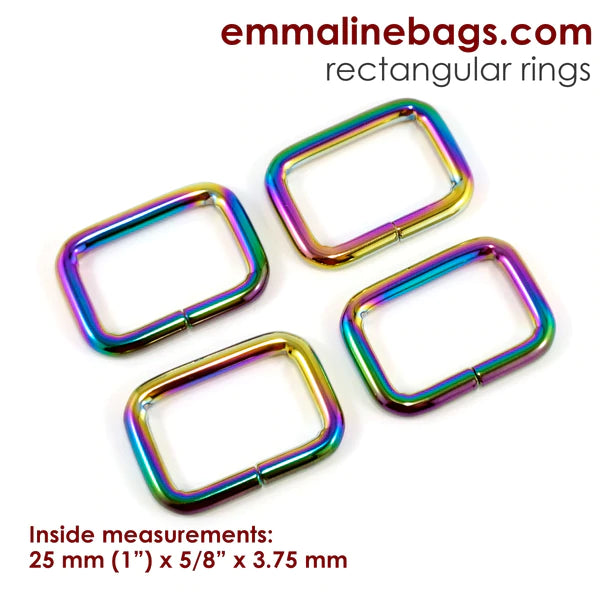 Rectangular Rings (4 Pack) - 1" (25 mm) (5 finishes)