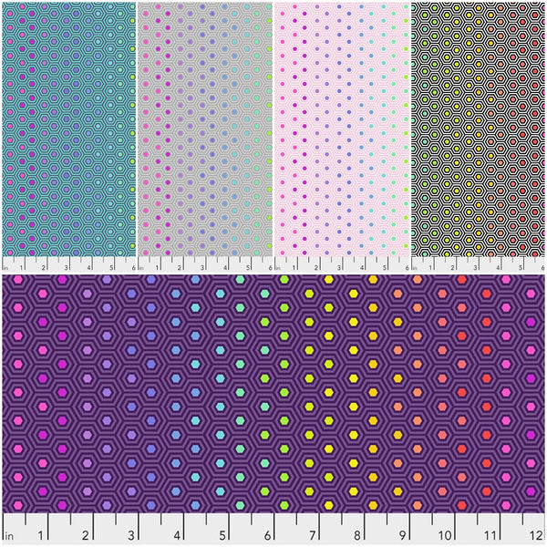Hand-Cut Fat Quarter Bundle - Tula Pink - Hexy (5pc)