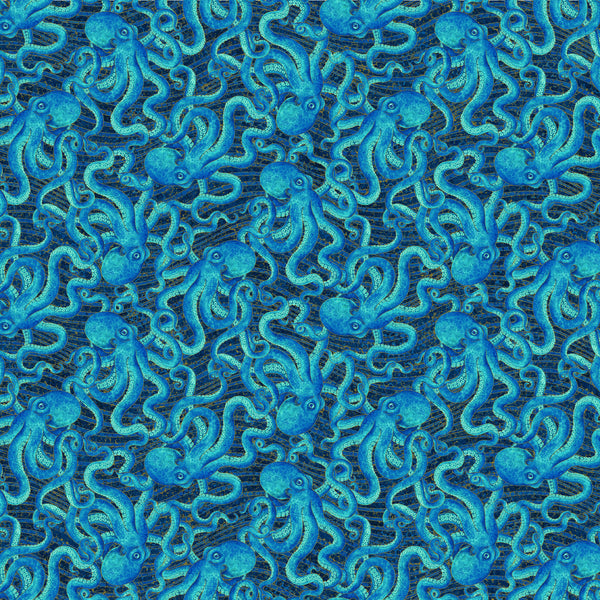 Northcott - Shimmer Enigma - Octopus - 28182M-48 (1/2 Yard)