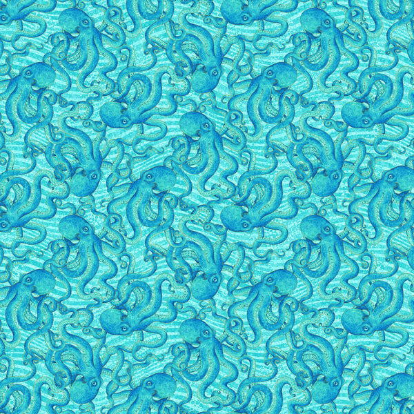 Northcott - Shimmer Enigma - Octopus - 28182M-64 (1/2 Yard)