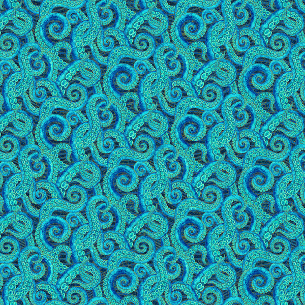 Northcott - Shimmer Enigma - Tentacles - 28183M-48 (1/2 Yard)