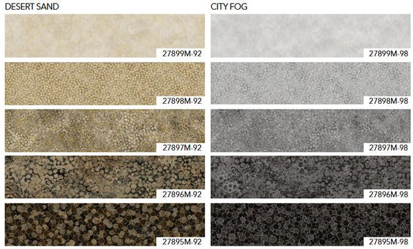 5" Chips (Charm) - Northcott - Shimmer - Desert Sand City Fog (Chips - 42 pc) CSANDFOG42-10
