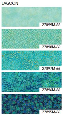 5" Chips (Charm) - Northcott - Shimmer - Lagoon Peacock (Chips - 42 pc) CLAGPEA42-10