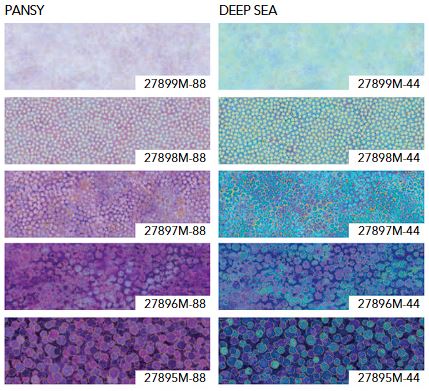5" Chips (Charm) - Northcott - Shimmer - Pansy Deep Sea (Chips - 42 pc) CPANSYDPSEA42-10
