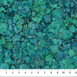 Midas Touch - Bubble Texture - Teal - DM26834-66 (1/2 Yard)