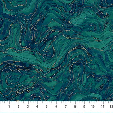 Midas Touch - Wave Texture - Teal - DM26835-68 (1/2 Yard)