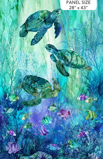 Northcott - Coral Reef - Panel - 28" x 43" - DP28875-66 (per panel)