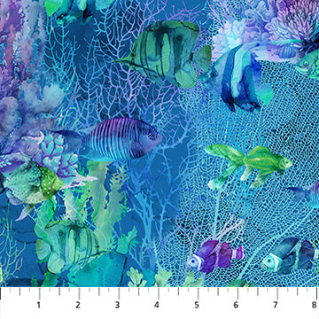 Northcott - Coral Reef - Fish- DP28879-48 (1/2 Yard)